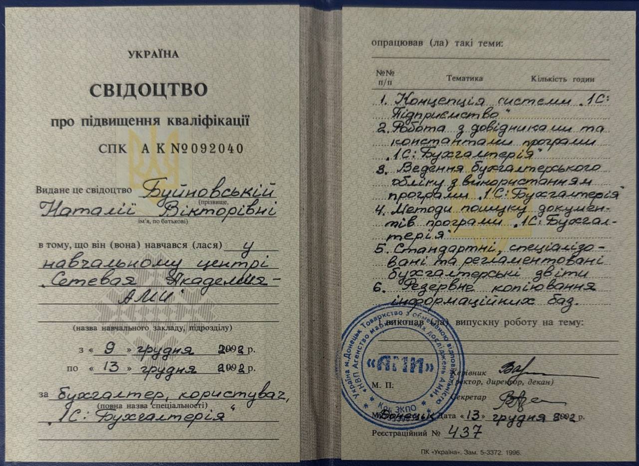 Сертифікат 4